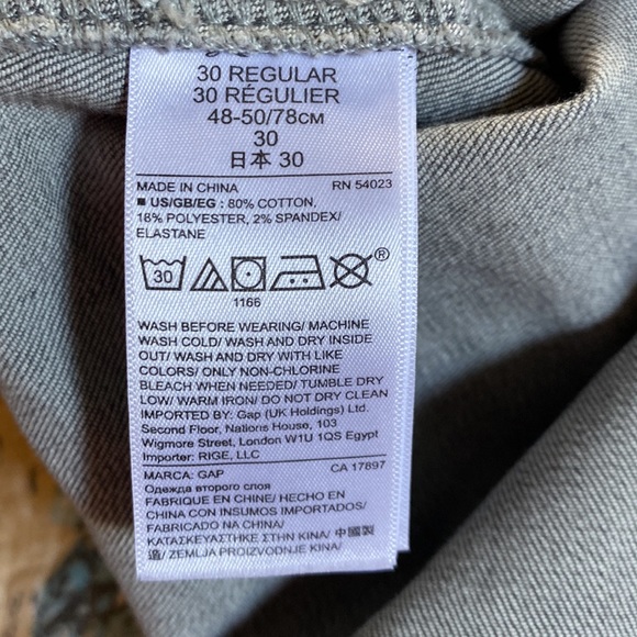 Gap Easy Leggings size 30R in stonewashed Grey 2% spandex. - Picture 5 of 7